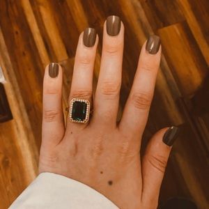 Lab created emerald ring